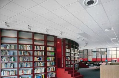 Instalación de Pladur en una biblioteca pública