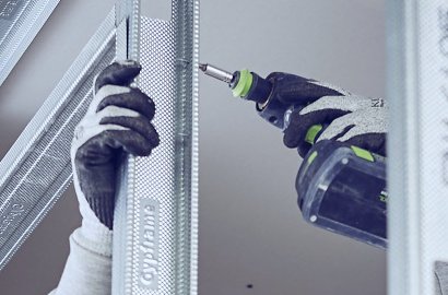 Detalle de una estructura de acero galvanizado para Pladur